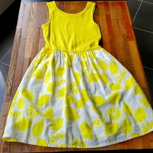 Gap Kids Girls' Lemon Sundress. Color: Yellow/White. Size M (8/9)